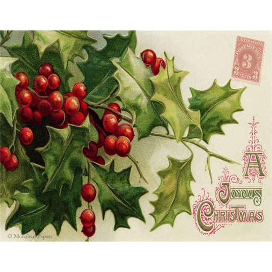 "A Joyous Christmas" decoupage paper by Monahan Papers available at Milton's Daughter