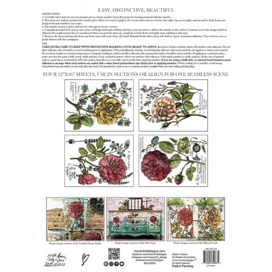 Floral Anthology - IOD Decor Transfer - Sonnet's Garden Blooms -   Creator - DIY for Home Decor