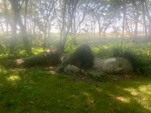 Lost gardens of heligan, cornwall, pentewan, mud maid, statue