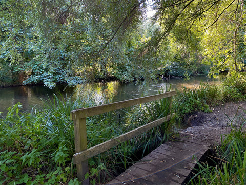 river wandle, bridge, stream, river, water, pond, merton, morden hall park, national trust