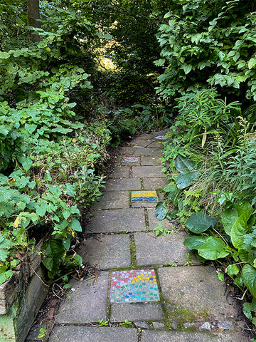 Harleyford road, community garden, mosaic, pathway, secret garden, vauxhall, lambeth