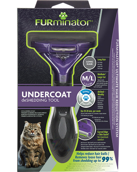 Cat Brush FURminator Short Hair deShedding Tool for Large Cat 2.65 ...