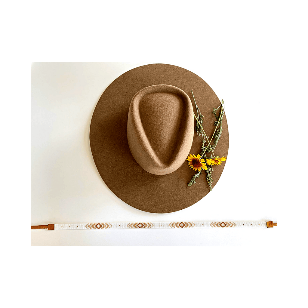 Radiant Hat Band • Brown and Mustard Beads - Western Accessories
