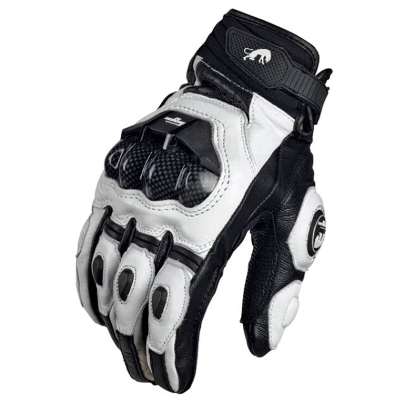 black and white motorcycle gloves