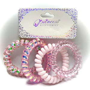 Love and Repeat - Spiral Telephone Cord Hair Ties - Mixed Pink - Amy Foxy Style - Cord Hair Ties