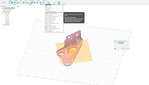 Constructing a 3 point plane in Fusion 360