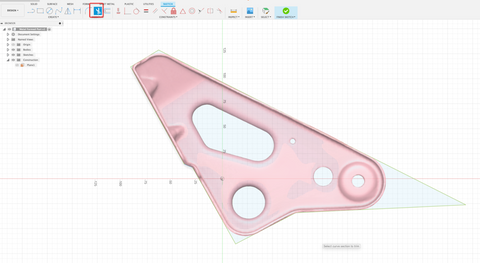 Trimming a sketch in Fusion 360