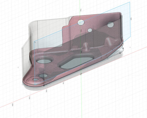 Sketching a wall that needs to be cut down when converting a complex 3D model into a CAD model