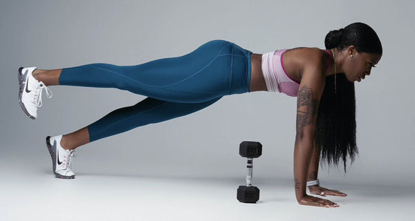 Tiffany Forte in a plank