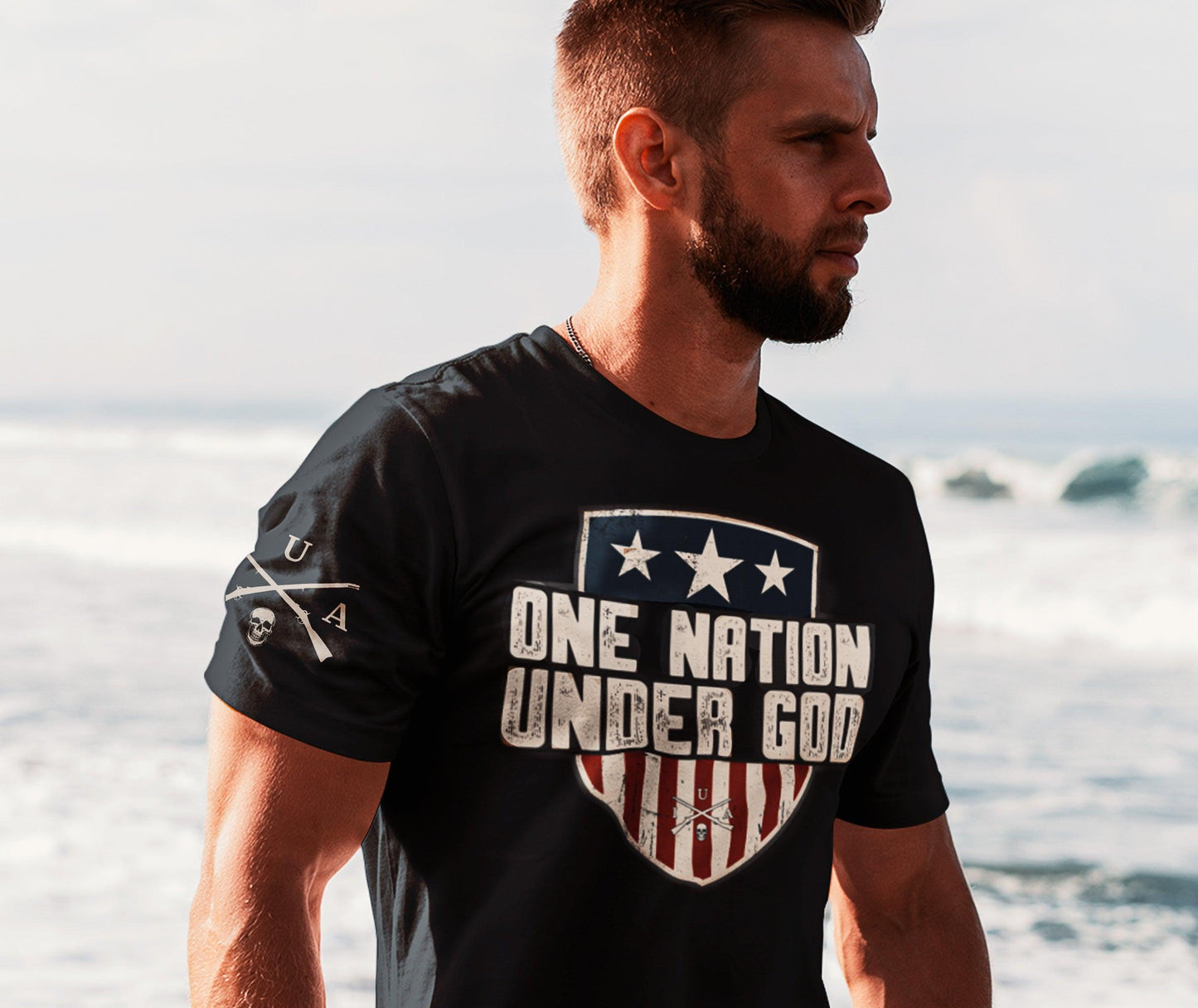 men's t-shirt - one nation under god