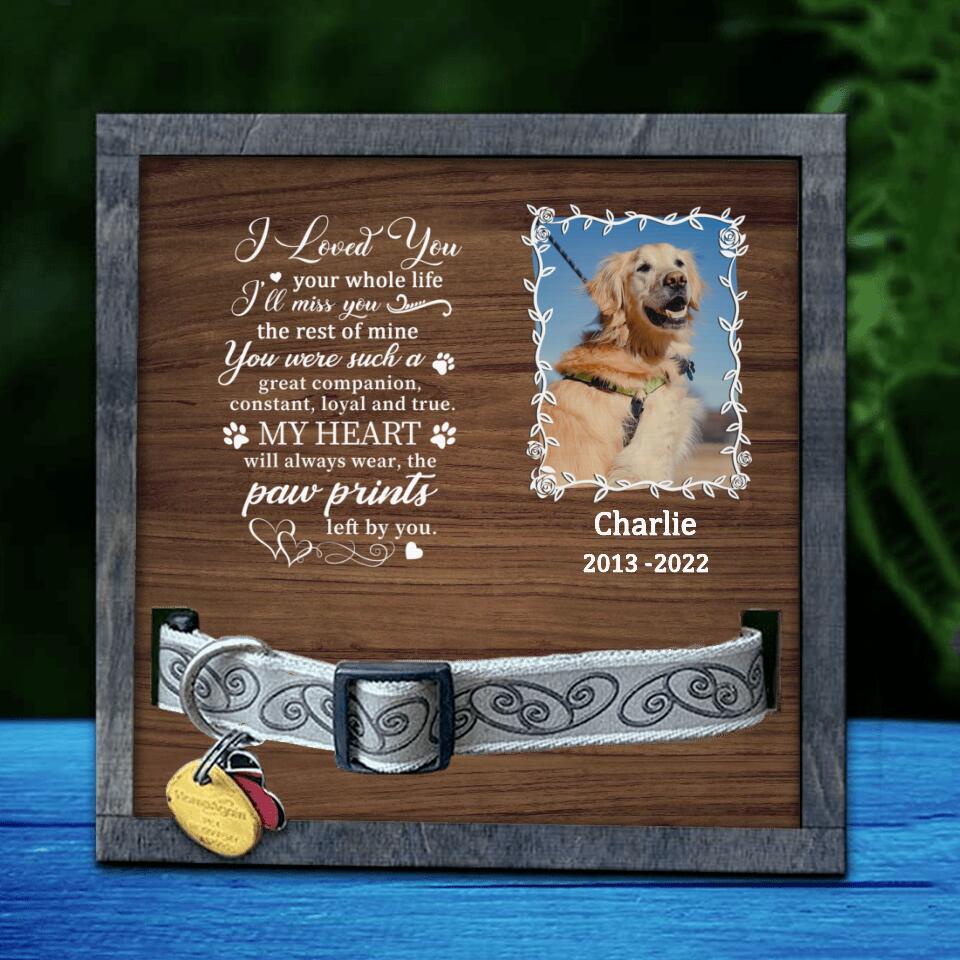 Pawprints Left By You Pet Memorial Wall Plaque 5x7 