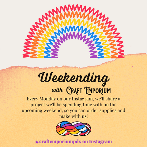 flyer for weekending with craft emporium weekly small project make along