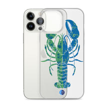 Load image into Gallery viewer, Two-toned Green Blue Lobster iPhone Case
