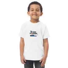 Load image into Gallery viewer, Born To Fish Lobster Boat Embroidered Toddler jersey t-shirt

