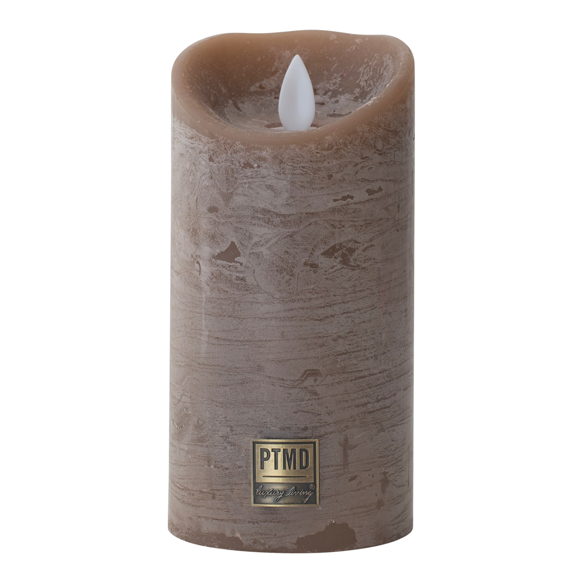 PTMD LED real wax candle with moving flame in brown from Esszett.eu