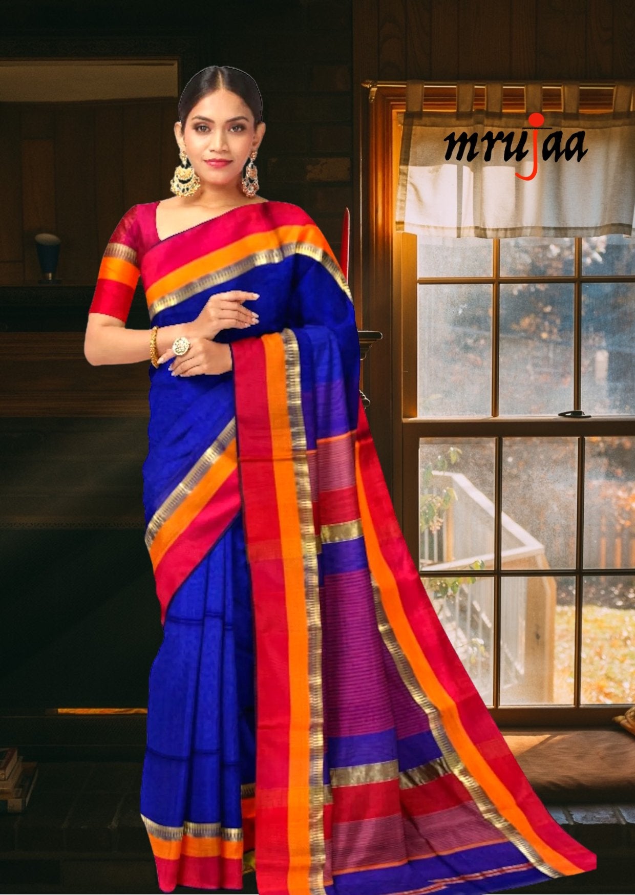 Lightweight, easy to style, traditional and Gorgeous! Handloom Cotton Silk  Saree With Sleek Golden Border~ red The Handloom Pure Cotton… | Instagram