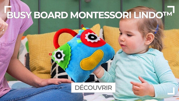 busy board bebe montessori tableau activité planche activité Lindo Piscine Tortuga