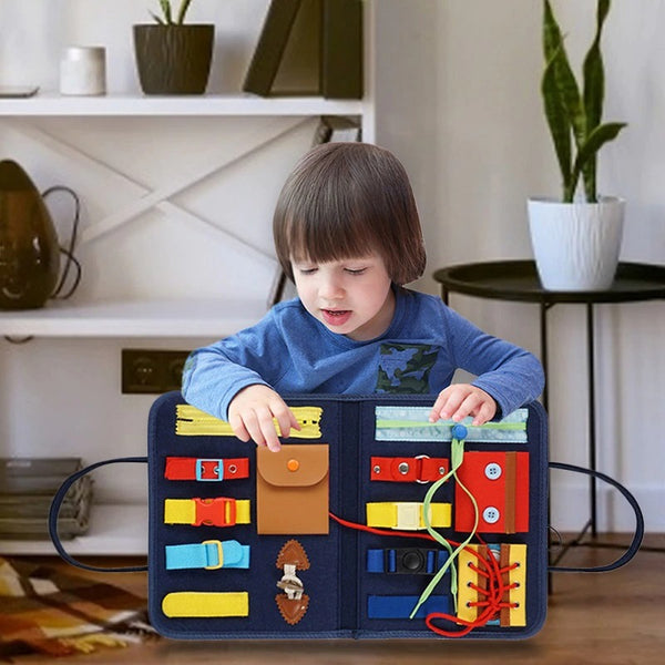 busy board bébé valise dextérité montessori Maleta Piscine Tortuga