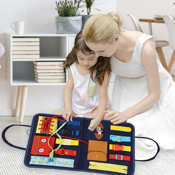 busy board bébé valise montessori Maleta Piscine Tortuga