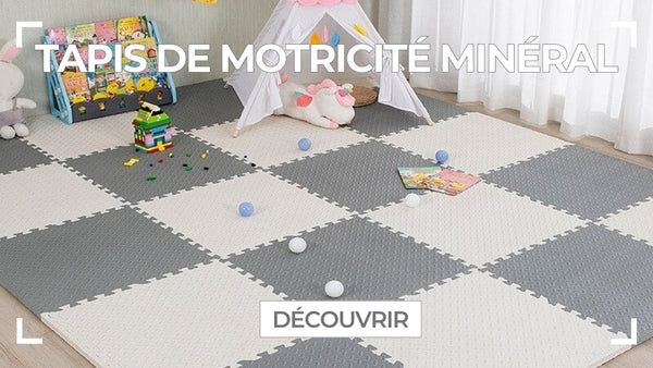 tapis de motricité bébé pierrot minéral