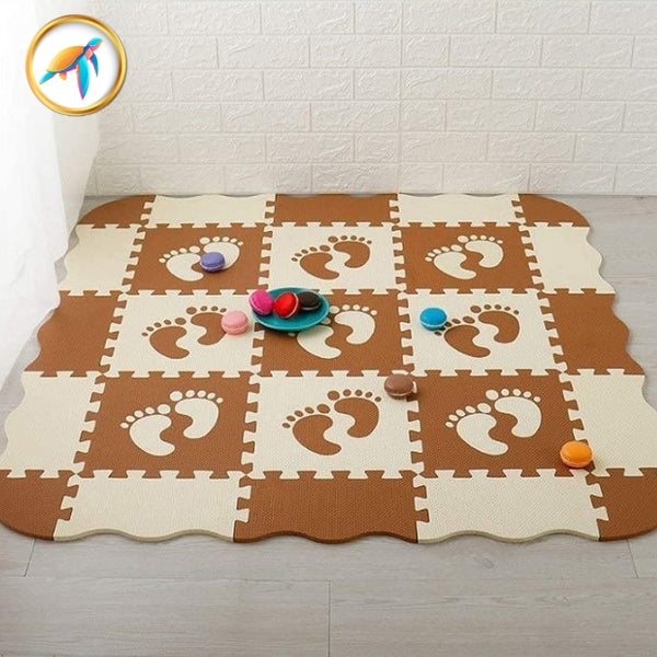 tapis de jeu bébé beige