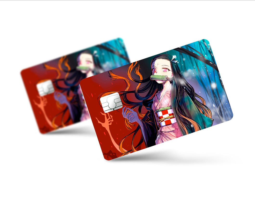 Demon Slayer Demon Nezuko Credit Card Skin Sticker Vinyl Bundle – Anime