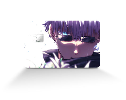 WeebNation Satoru Gojo - Jujutsu Kaisen - 4pcs Anime Card Sticker for Debit, Credit Card Skin - Cover and Personalize Bank Card - Tearproof