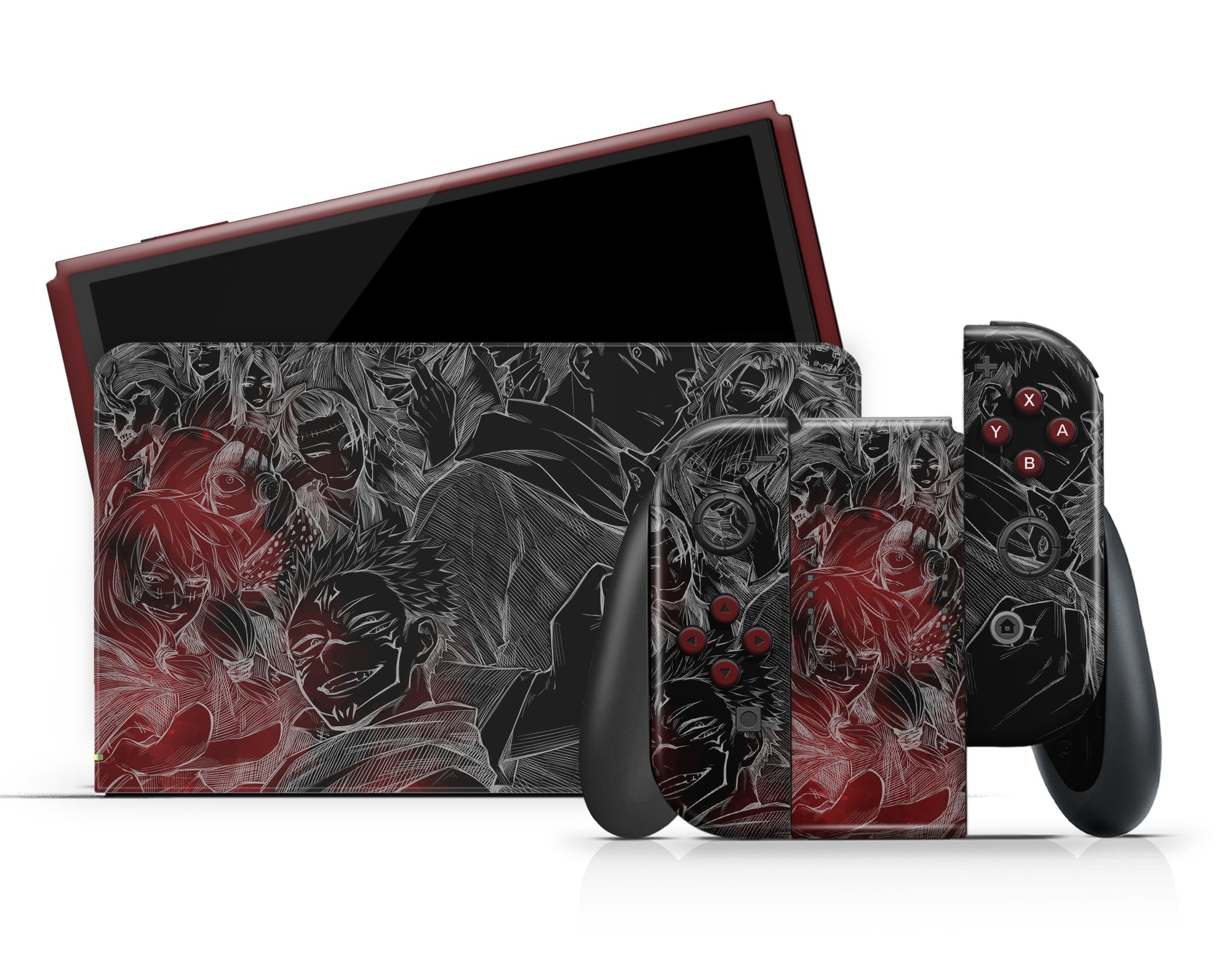 Jujutsu Kaisen Black & White Switch OLED Skin