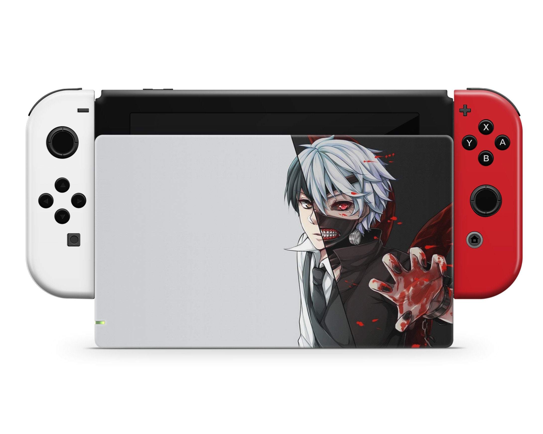 Anime Crossing Teal Leaves Nintendo Switch Pro Skin  Lux Skins Official