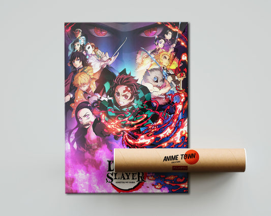 Demon Slayer Kyojuro Rengoku vs Akaza Poster Poster – Anime Town