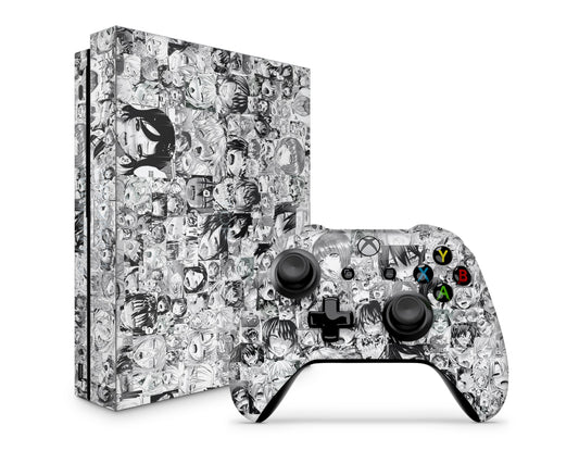 Anime Ahegao Funny Sexy Skin Decals Stickers Xbox one S Slim Console  Controllers