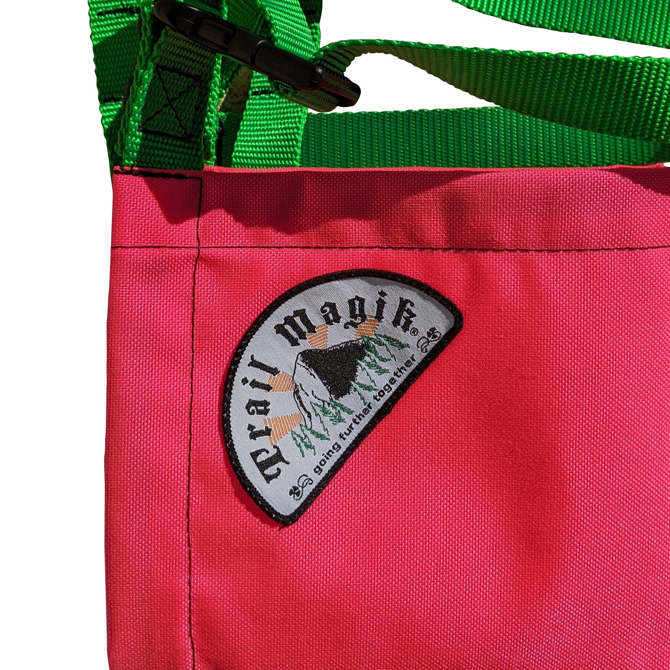 Kid Carrier - hot pink with hot green straps