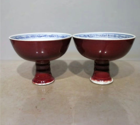 antique jihong glazed porcelain teacups