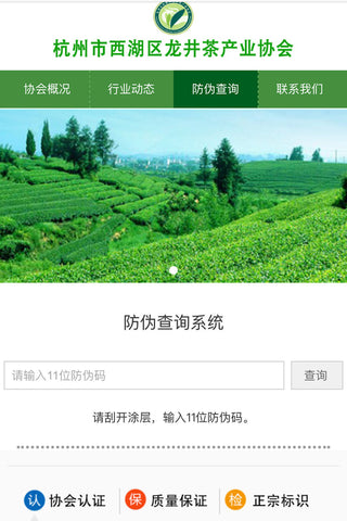 Longjing tea authentication sticker instructions