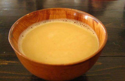 Yak Butter Tea in Wooden Teacup