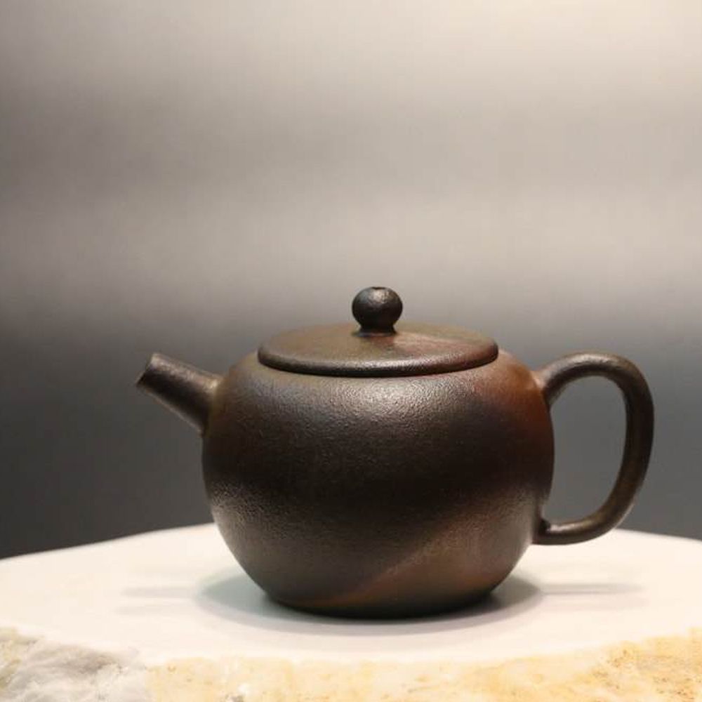 Wood Fired Heng Yu Lianzi Yixing Teapot, Jiangponi clay, 柴烧降坡泥亨裕莲子壶, 180ml