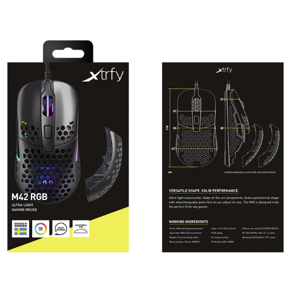 Xtrfy M42 Rgb Gaming Mouse Black