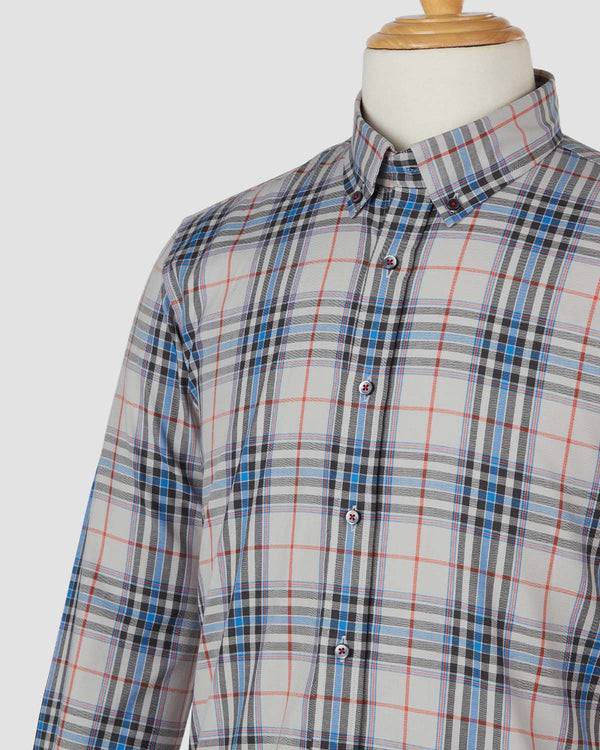 2-Ply Brown Blue Glen Plaid Checks Shirt – Bombay Shirt Company