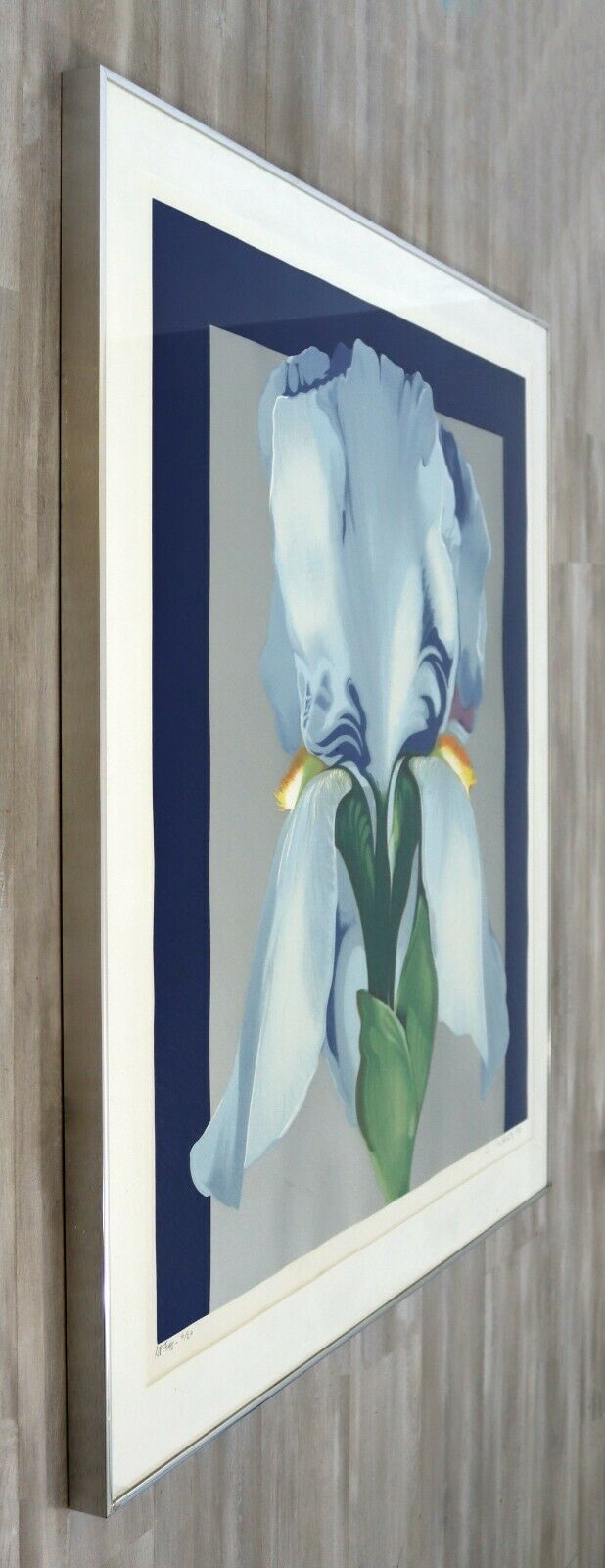 Mid Century Modern Framed Lowell Nesbitt Signed Silkscreen AP Oriental Iris 70s