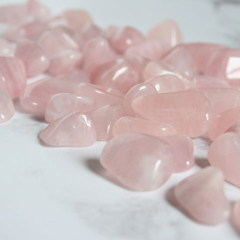 rose quartz tumbled stones