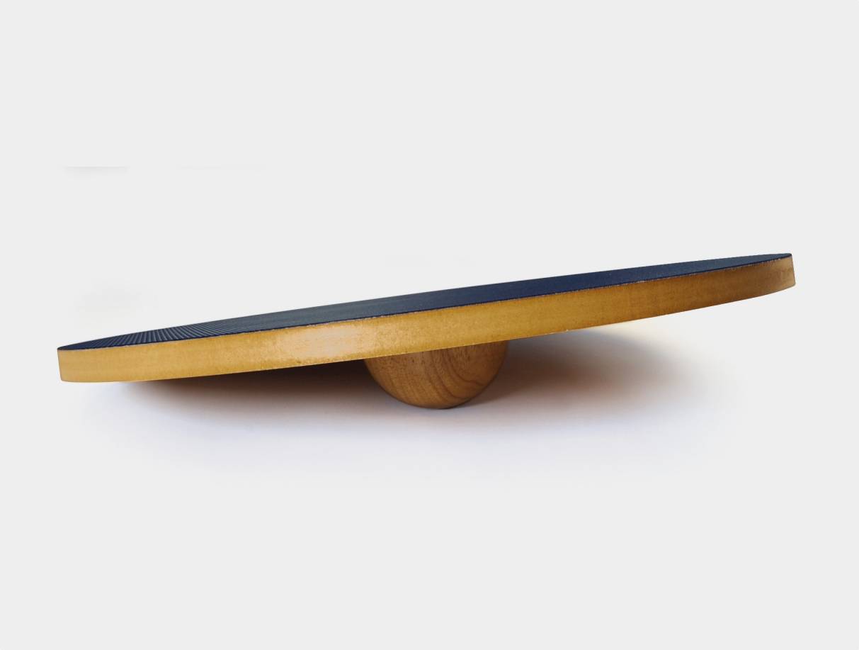   Basics Wood Wobble Balance Board - 16.2 x 16.2 x 3.6  Inches, Black : Sports & Outdoors