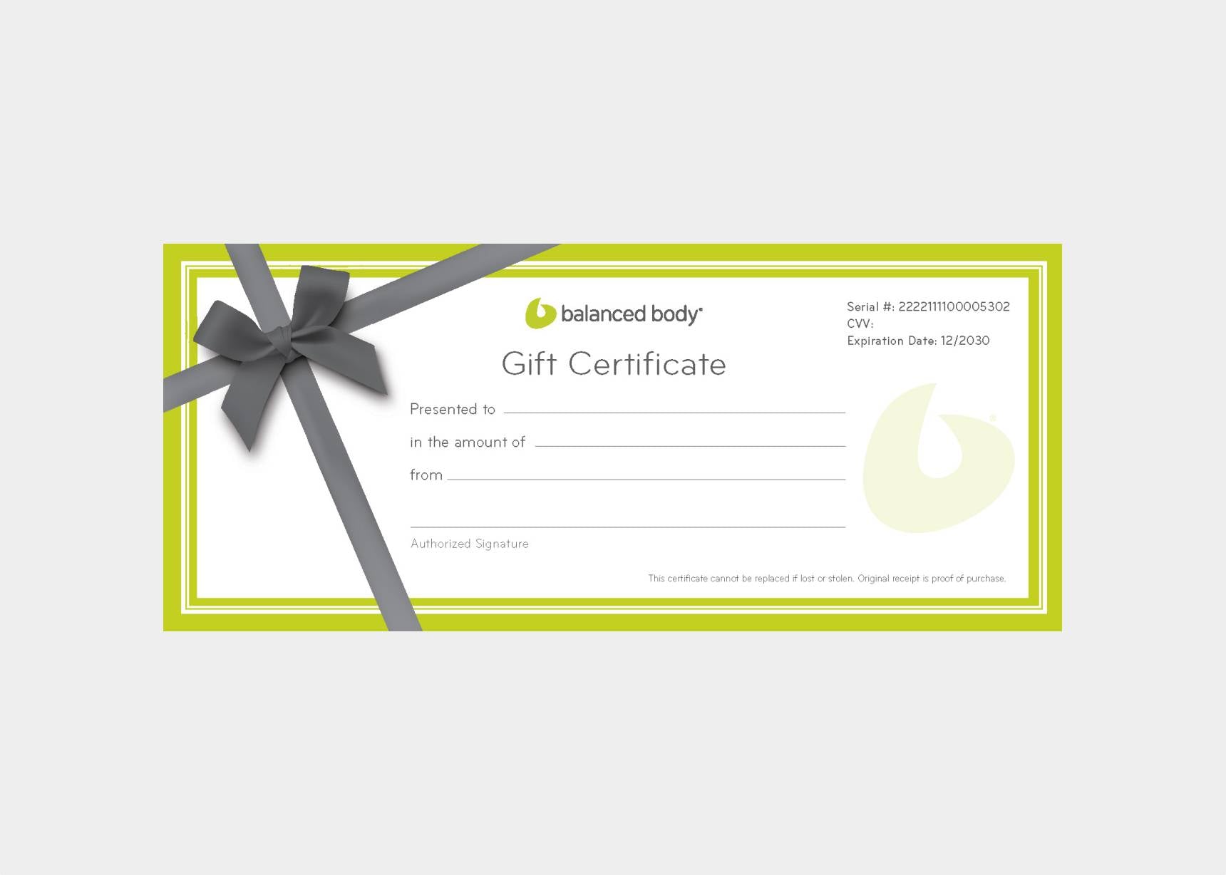 Balanced Body® Gift Certificates