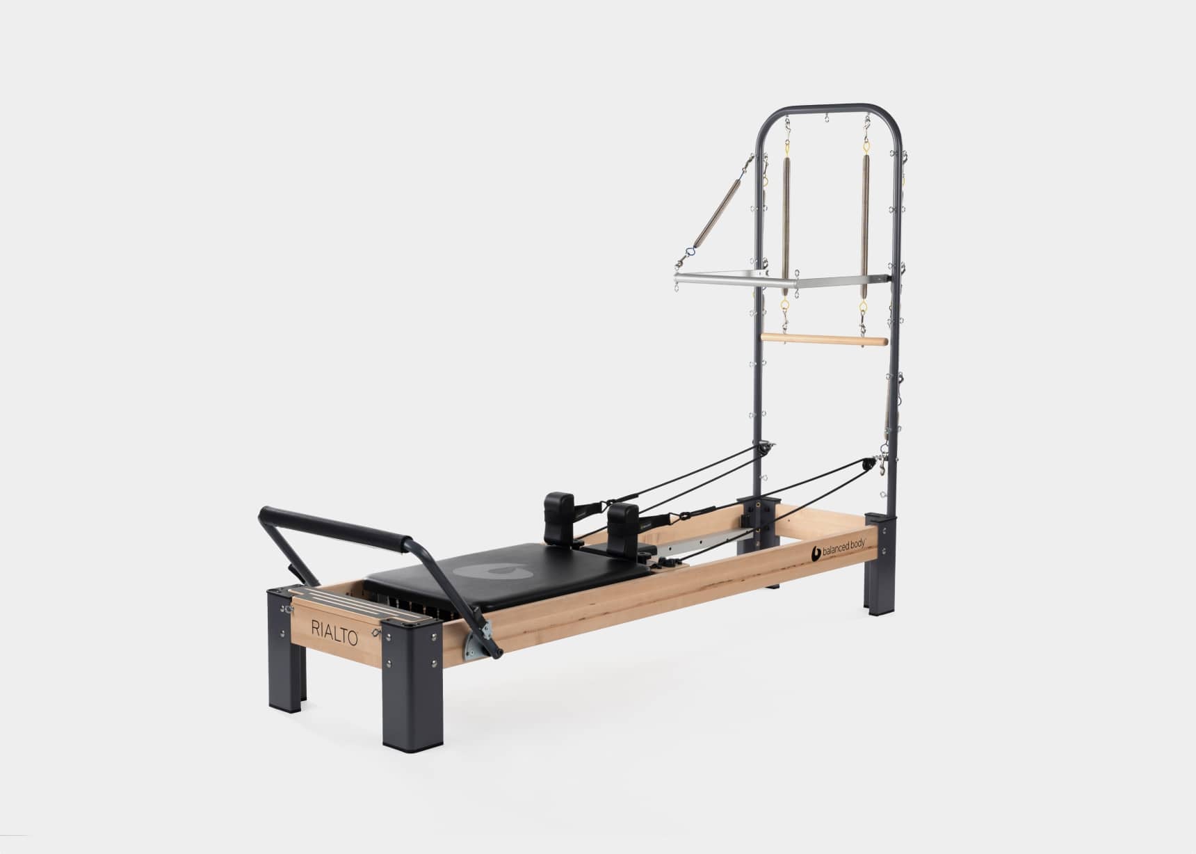 Balanced Body Rialto Pilates Reformer with Tower and Mat Conversion, Pilates  Exercise Equipment, Workout Equipment for Home or Studio, Black Upholstery  in Dubai - UAE
