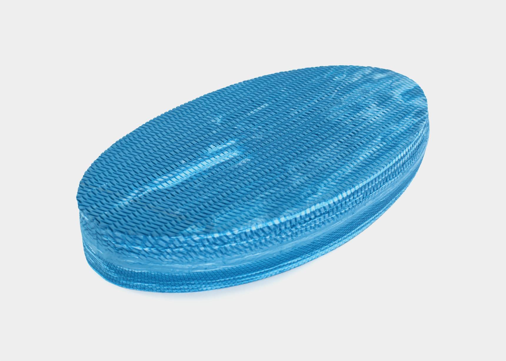 Blue large oval cushion for Pilates.