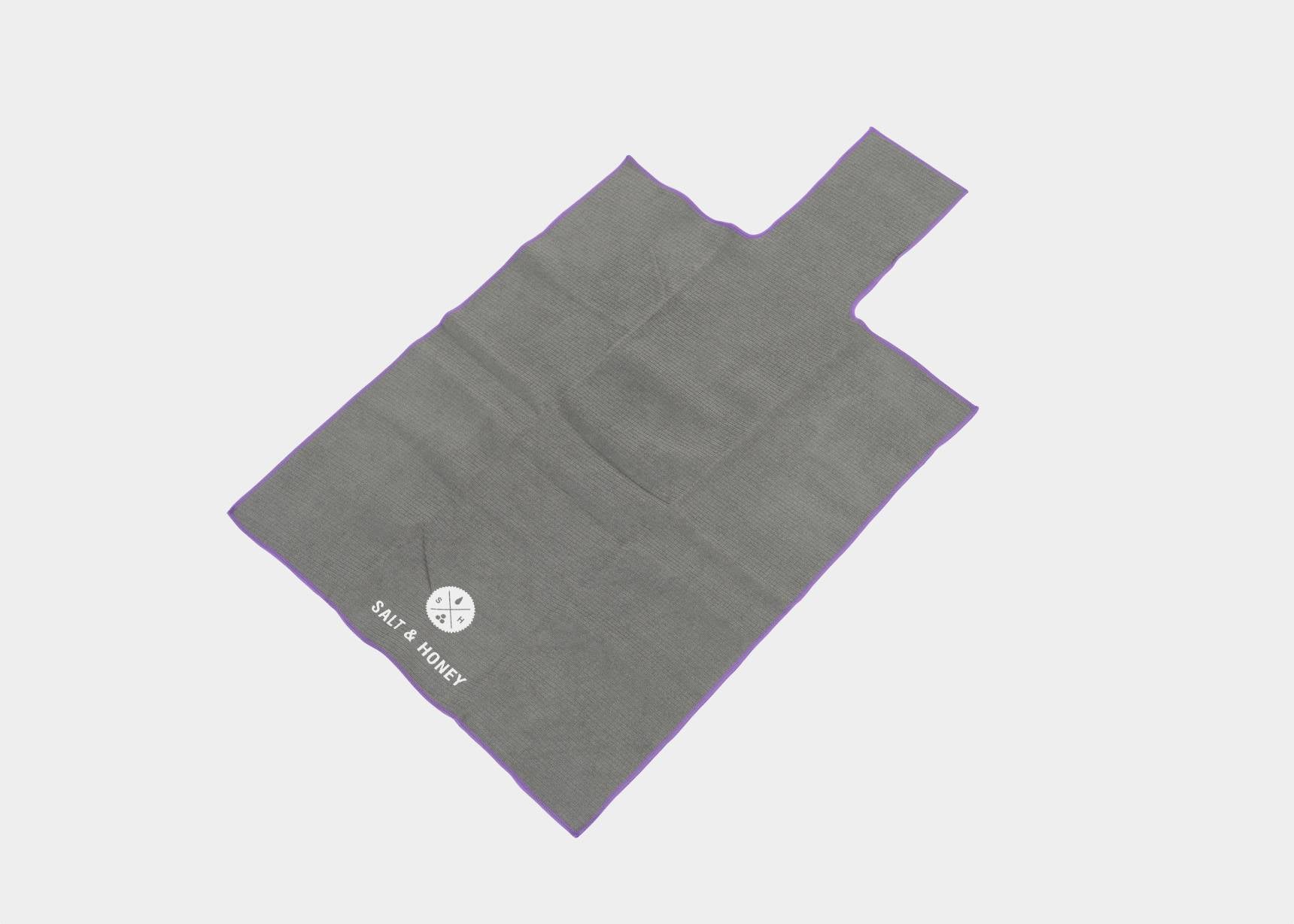 Salt & Honey Non-Slip Pilates Reformer Mat Towel (Black) 