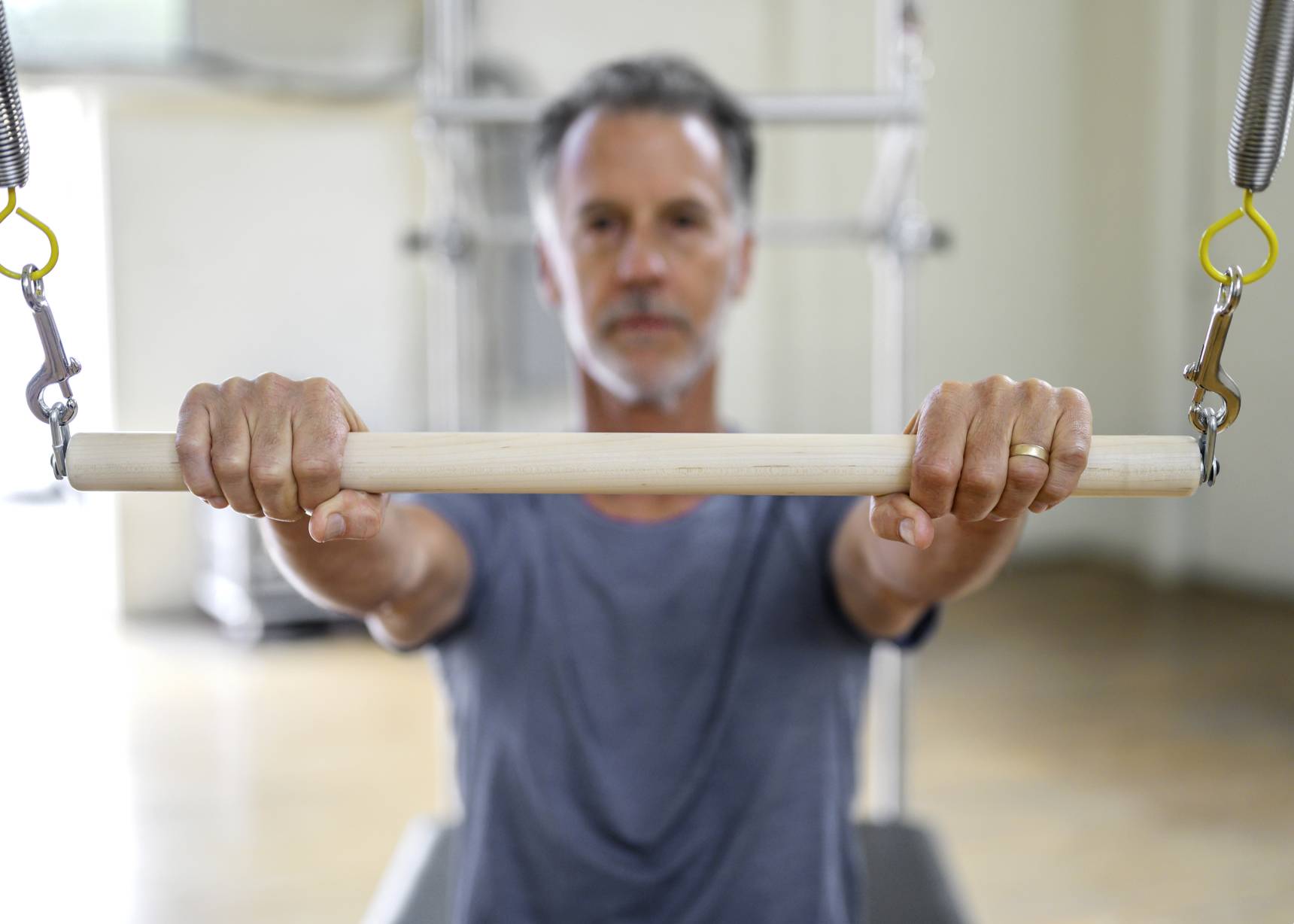 Pilates Cadillac Roll Down Bar with Outside Hooks