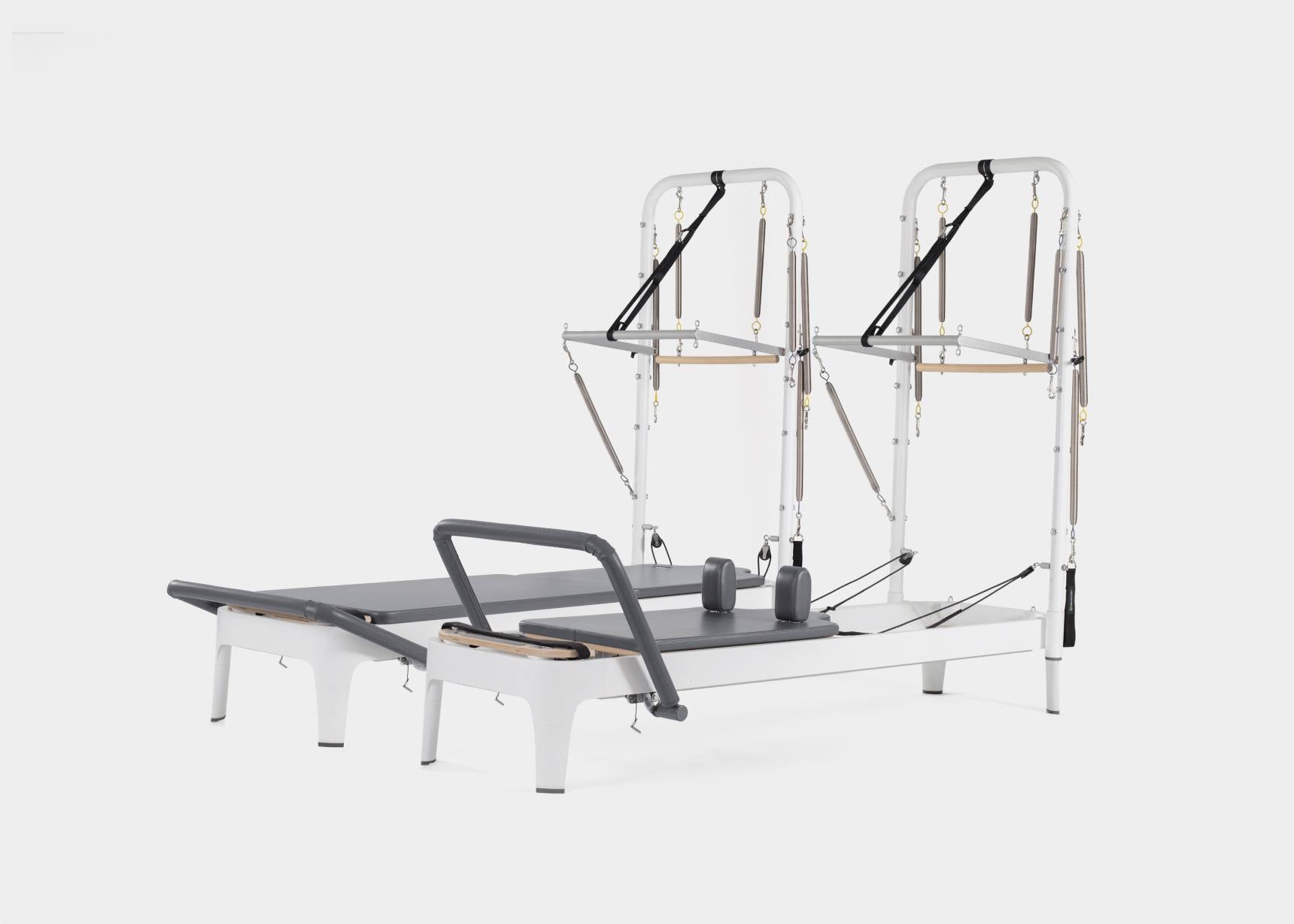 Enhance your Pilates reformer with this kit for added versatility and resistance training.