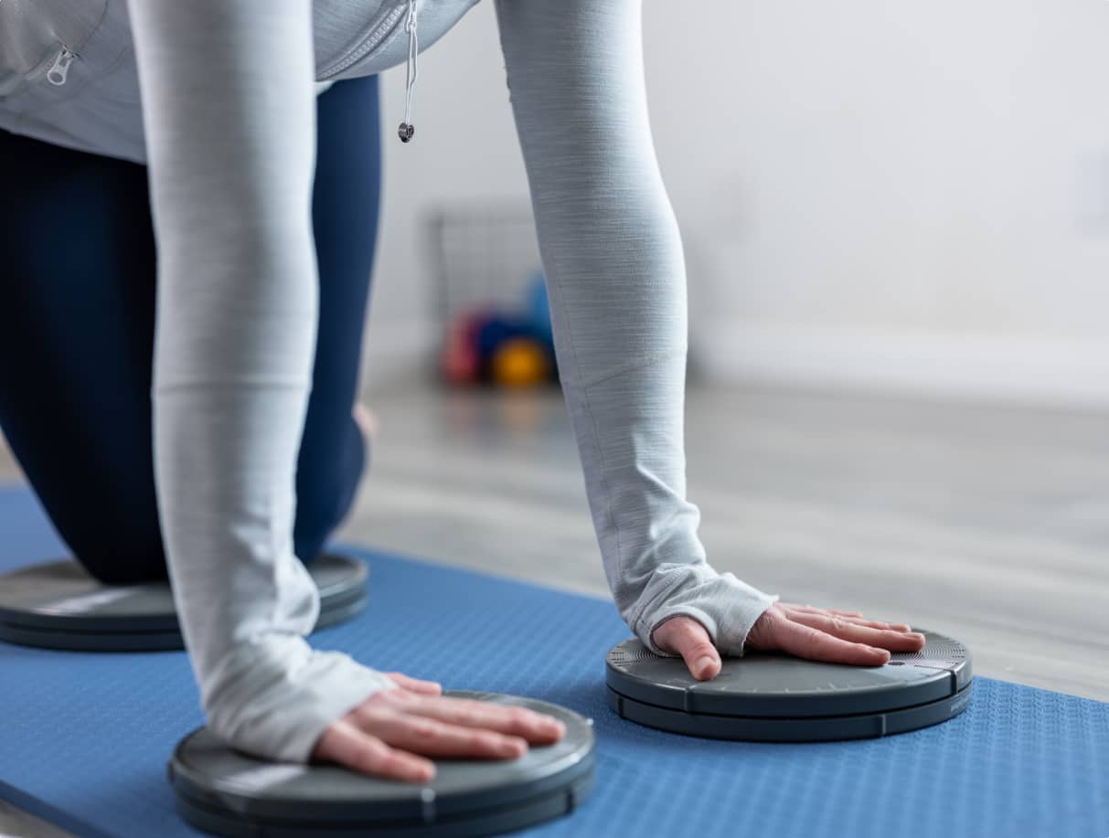 Person performing All Fours Shoulder Rotation 