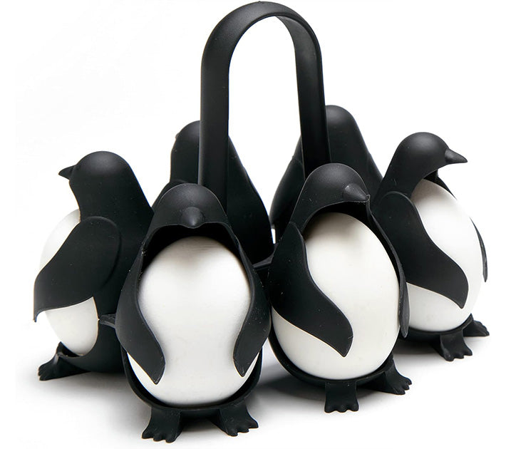 Peleg Design エッグホルダー ペンギン ブラック ゆで卵 6個入り 調理器具 キッチンツール