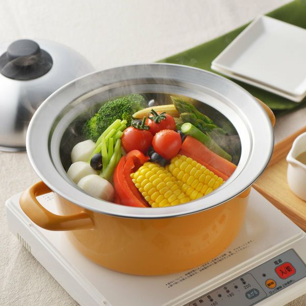 美味彩菜 お鍋にのせて使う蒸しプレート 20〜22cm (フタ付) SJ2631